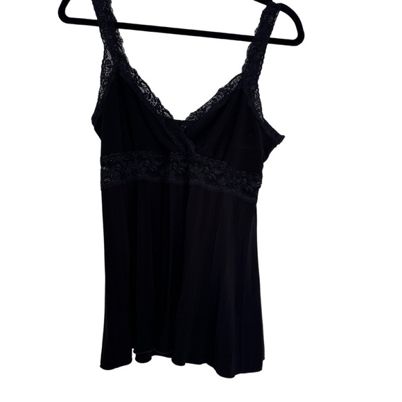 Other - Elegant Black Lace Trim Camisole